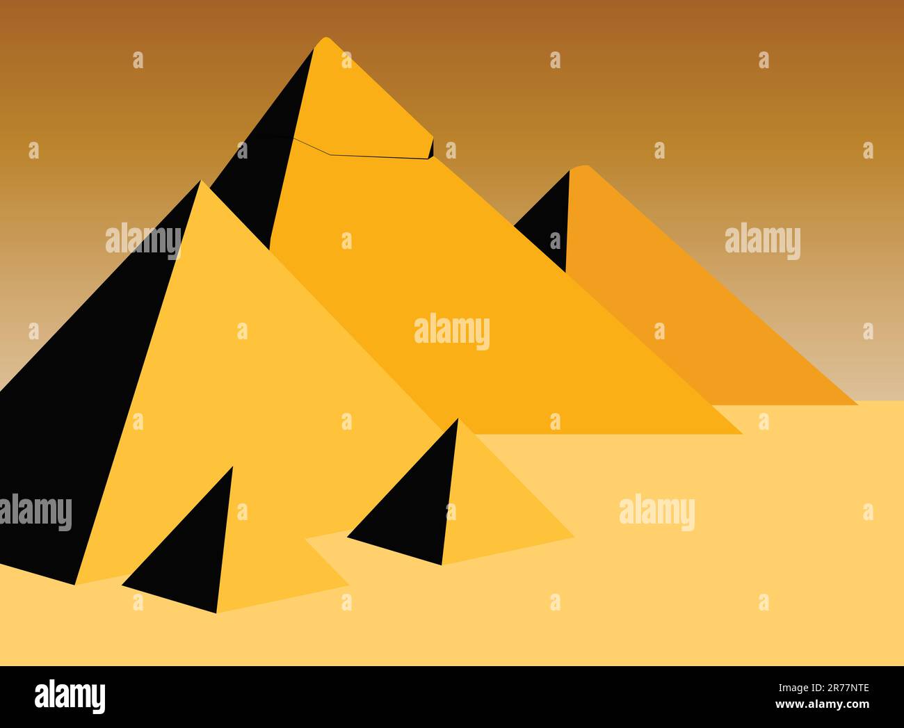 illustration vectorielle des pyramides Illustration de Vecteur