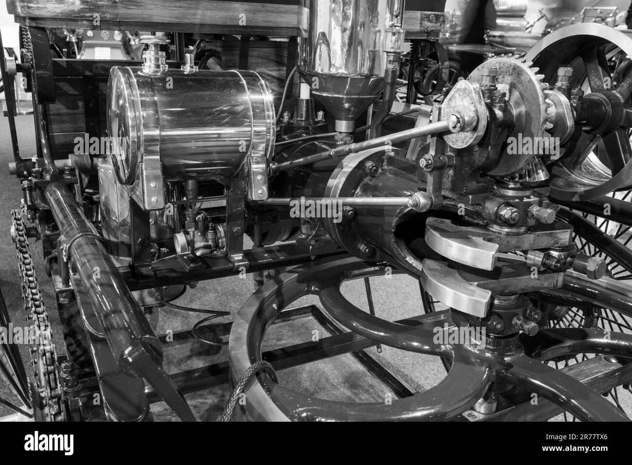 Sparkford.Somerset.United Kingdom.26 mars 2023.A Benz Patent Motorwagen pensé pour être la première automobile au monde est en démonstration au Haynes Motor Mu Banque D'Images