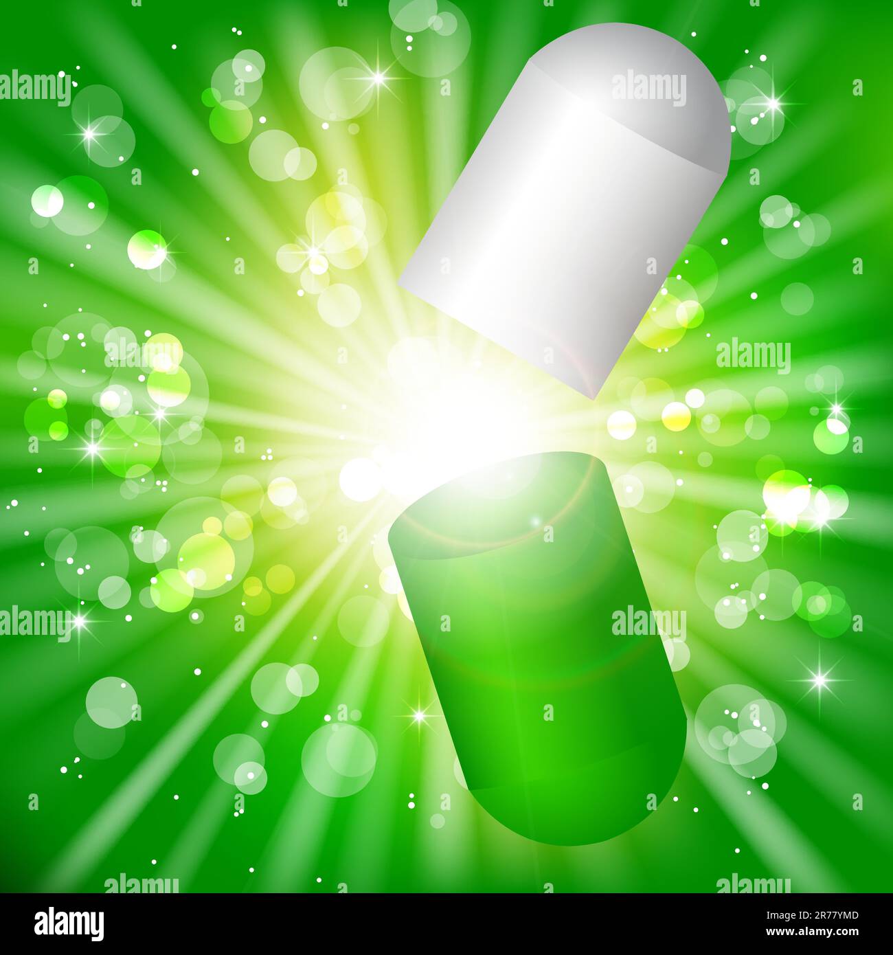 Illustration de la pilule verte vectorielle Illustration de Vecteur