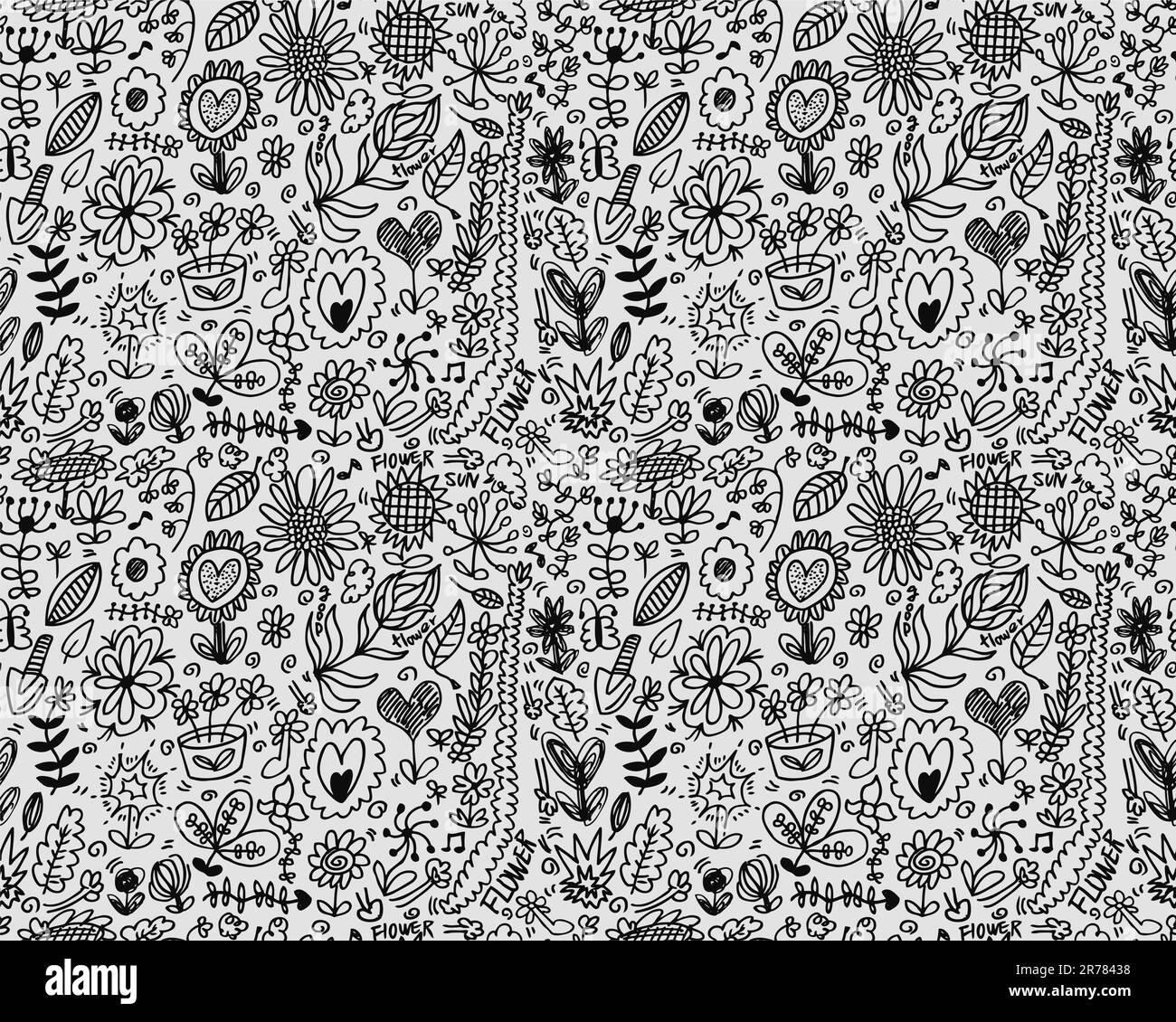 Seamless flower pattern Illustration de Vecteur