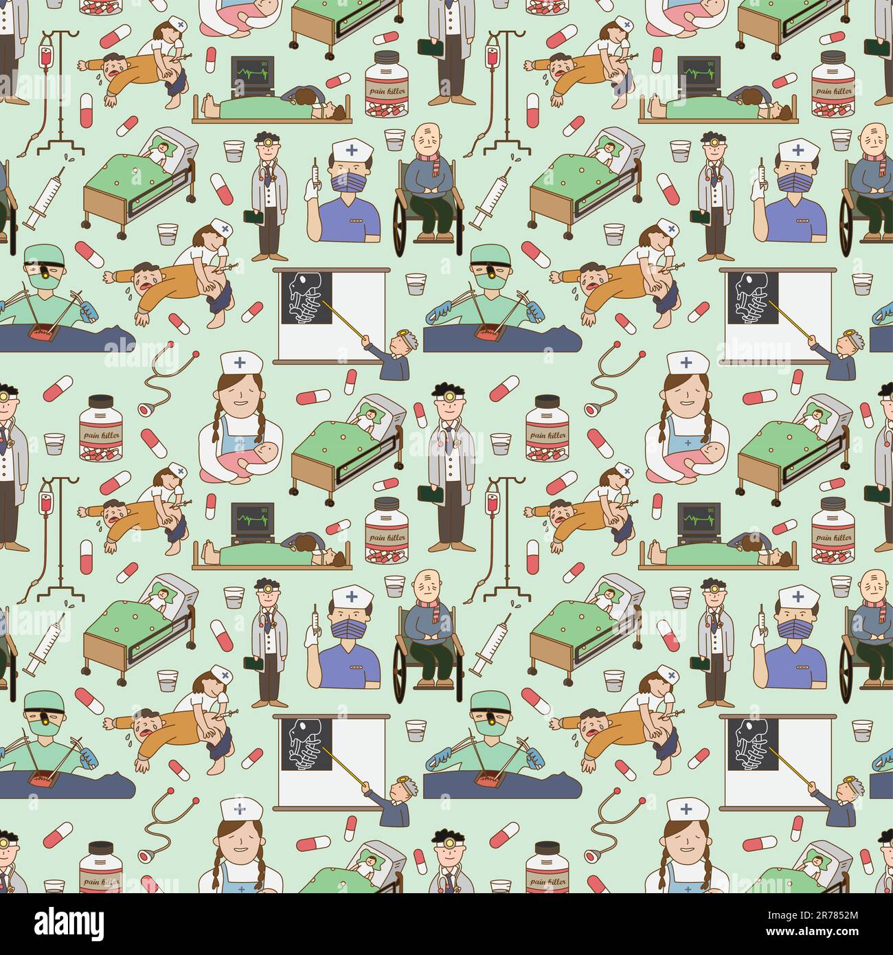 Modèle hospitalier transparent Illustration de Vecteur