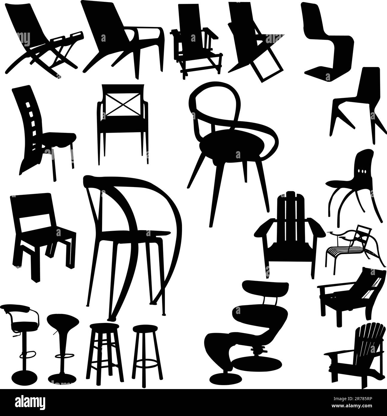 ensemble de chaises - vector Illustration de Vecteur