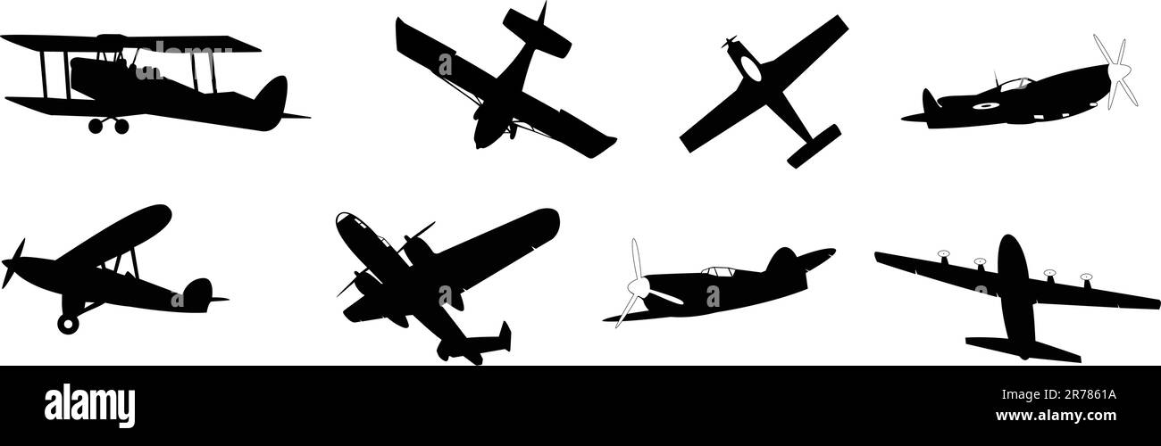 ensemble d'avions à propulsion vecteur illustré Illustration de Vecteur