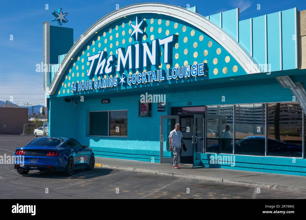 The Mint Casino and cocktail Lounge, casino local, Sahara Avenue, Las Vegas, Nevada. Banque D'Images