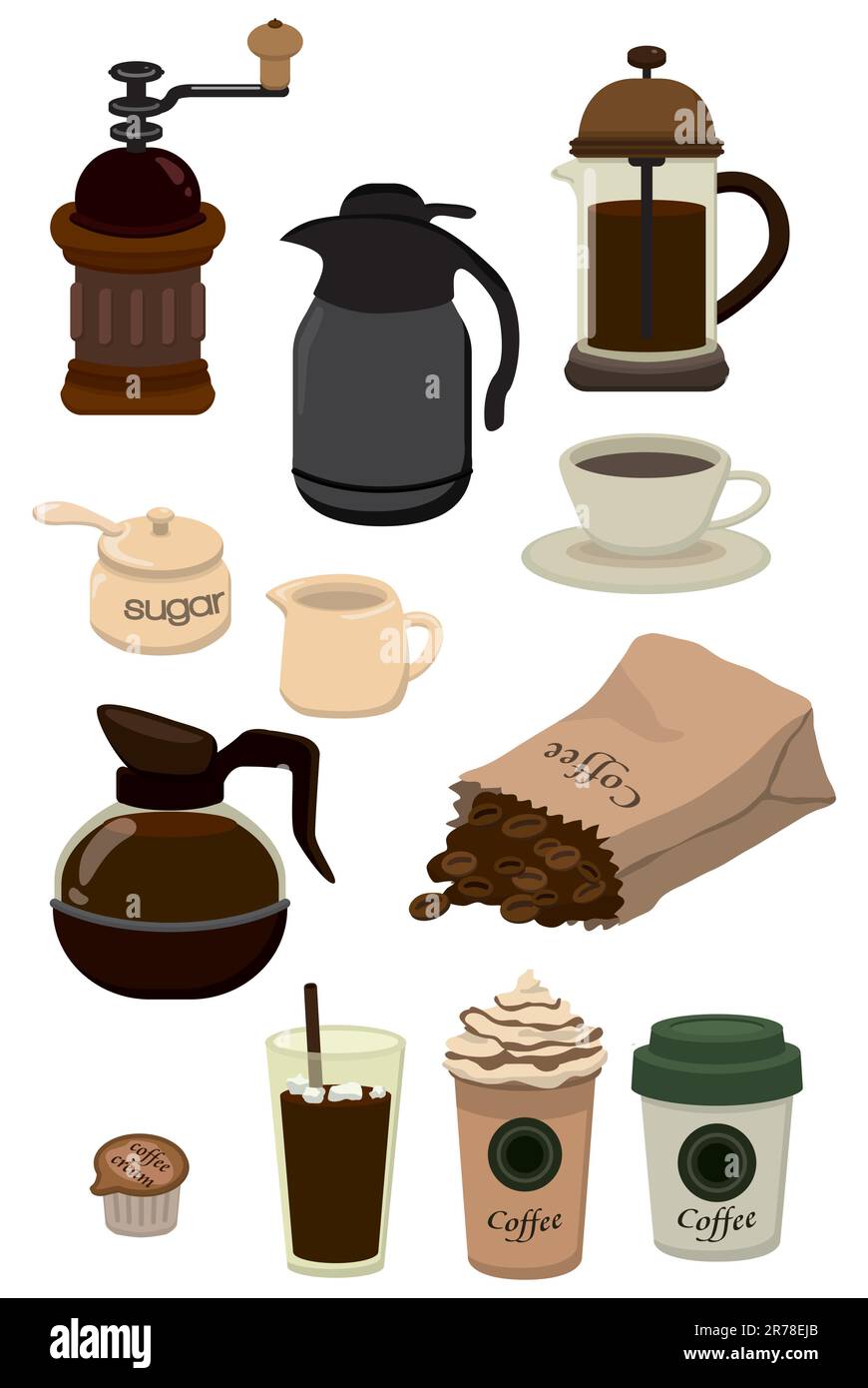 icône de café de dessin animé Illustration de Vecteur