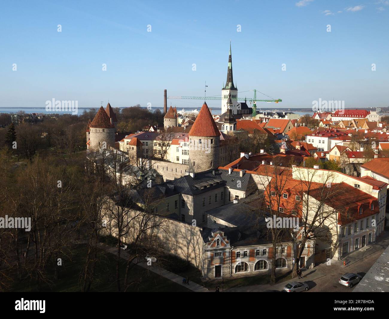 Vue sur la ville de Tallinn, Estonie Banque D'Images