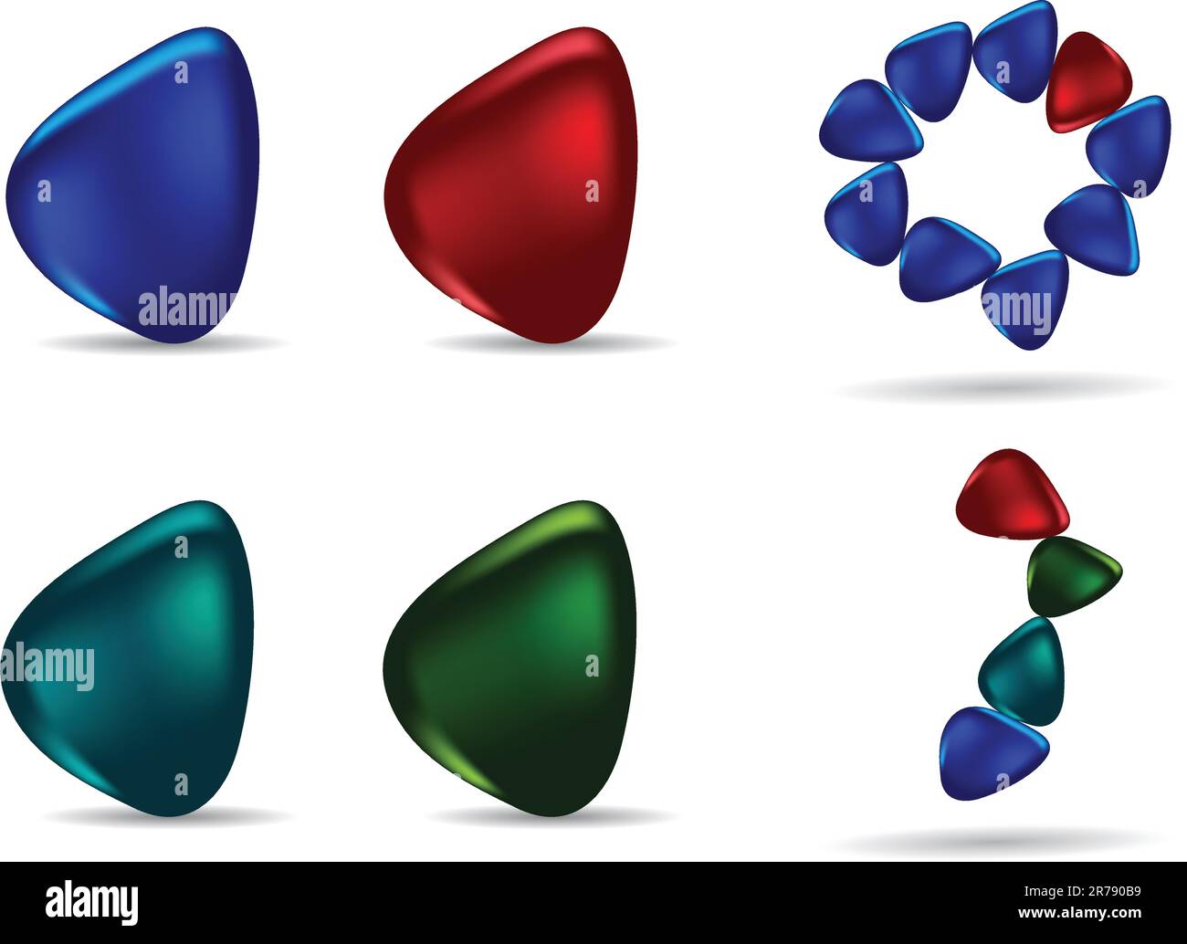Pierres de différentes couleurs - illustration vectorielle Illustration de Vecteur