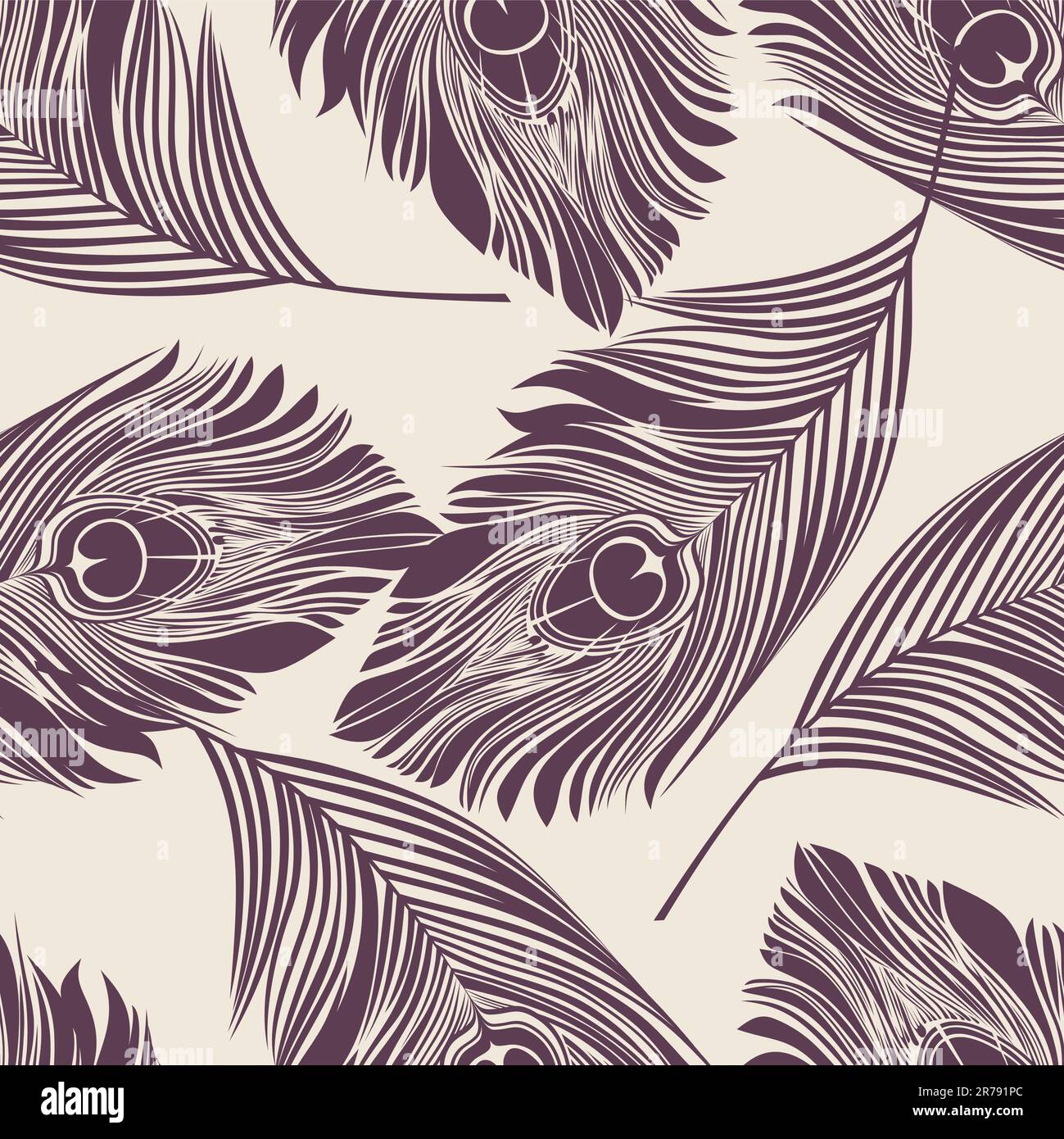motif plumes de paon Illustration de Vecteur