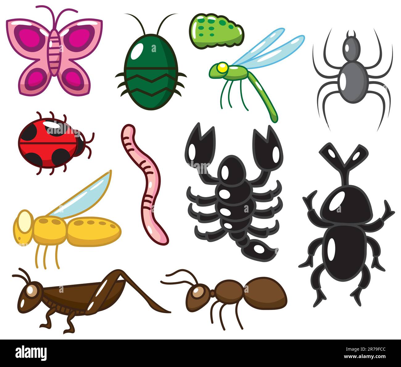 icône insecte de dessin animé Illustration de Vecteur