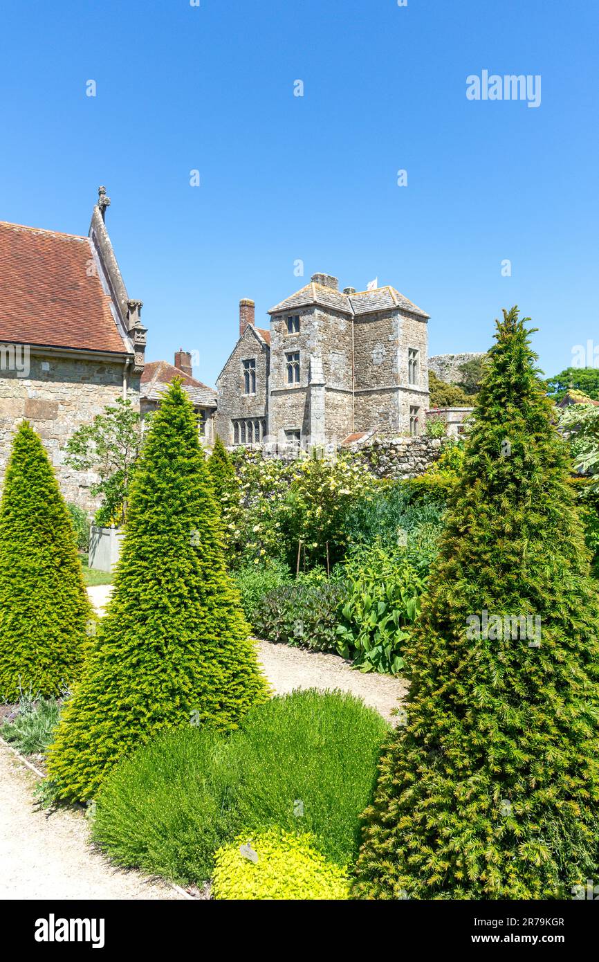 Jardin de la princesse Beatrice, Château de Carisbrooke, Carisbrooke, Île de Wight, Angleterre, Royaume-Uni Banque D'Images