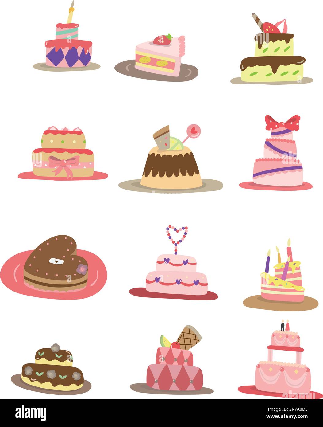 Cartoon cake Banque d'images vectorielles - Alamy