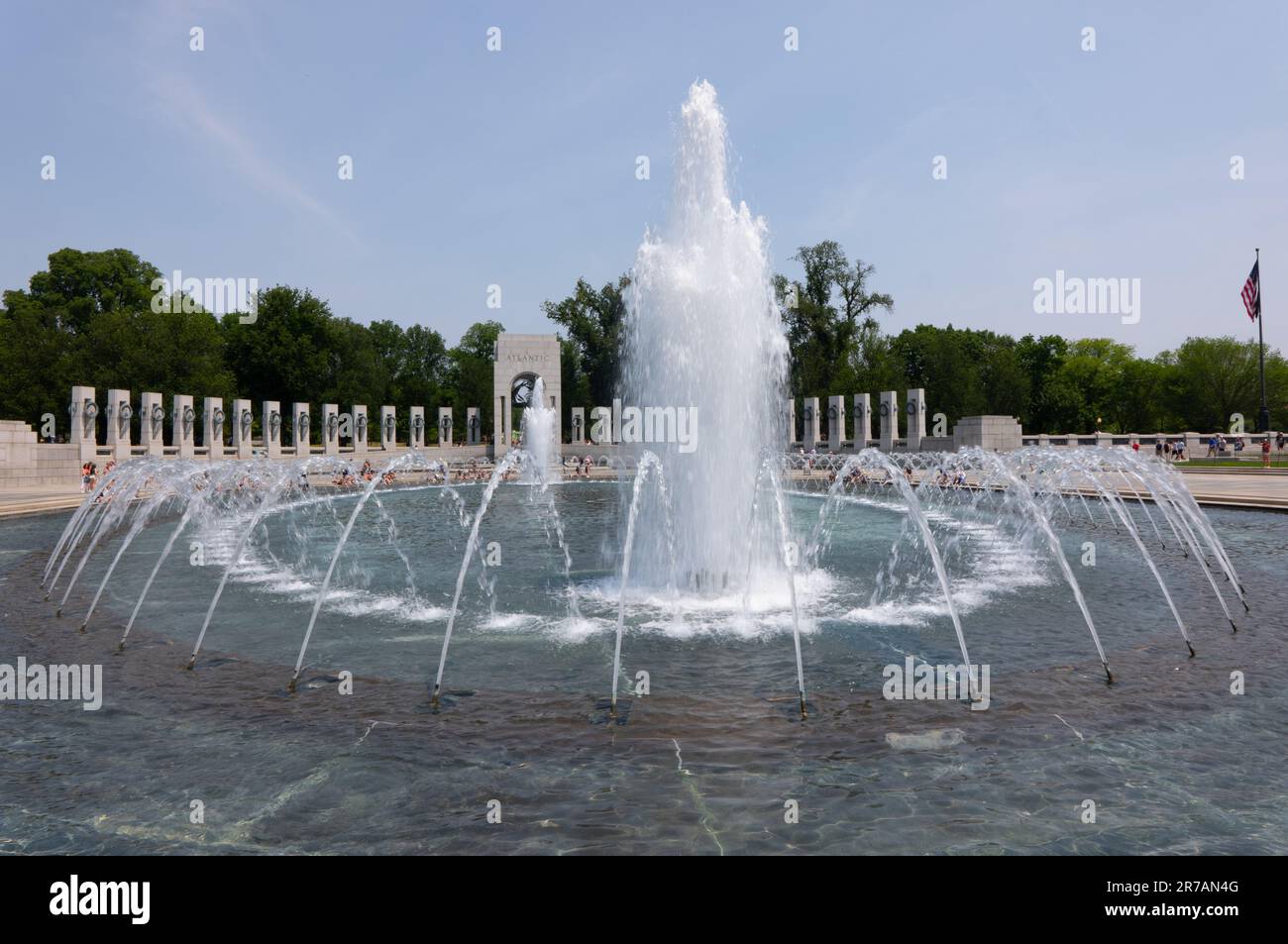 Mémorial de la Seconde Guerre mondiale à Washington, Washington DC, États-Unis. Photo : garyroberts/worldwidefeatures.com Banque D'Images