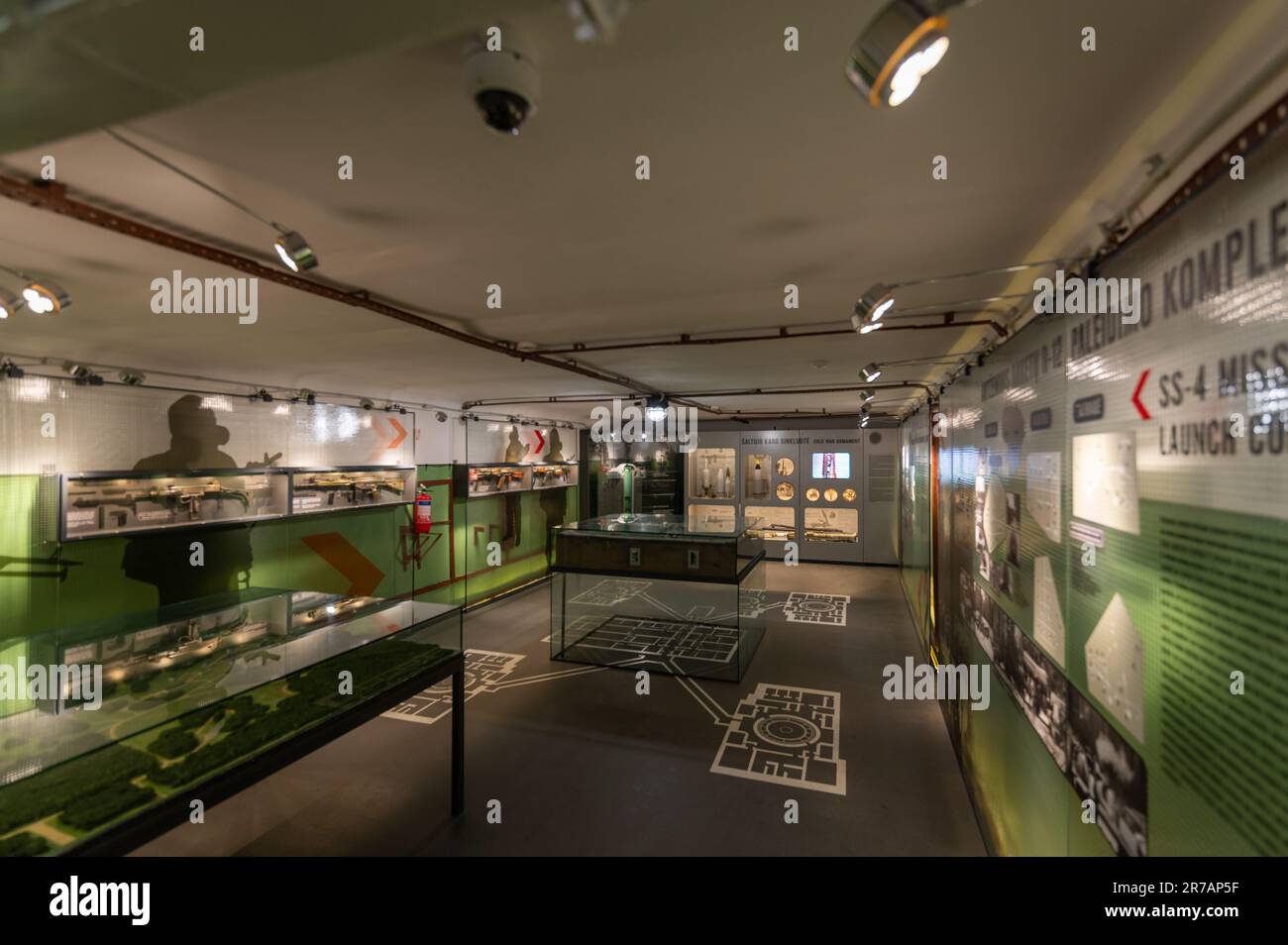 Intérieur du musée de la Guerre froide, Lituanie Banque D'Images