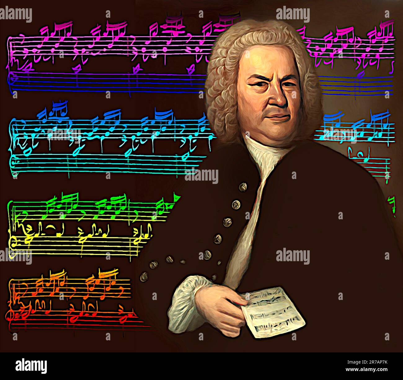 Johann Sebastian Bach, 1685 - 1750, compositeur allemand, numérique ...