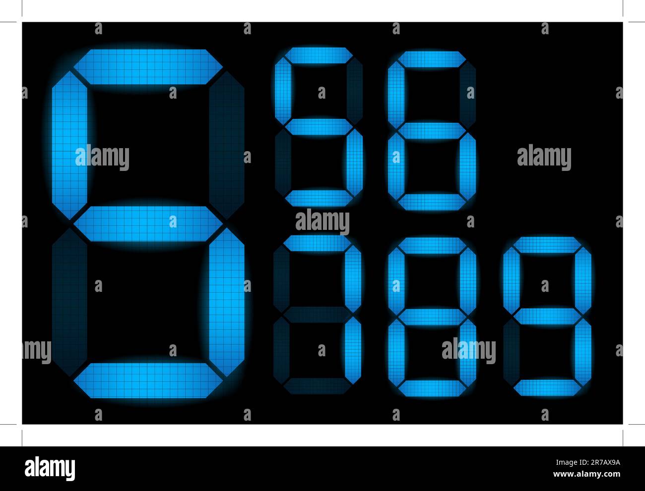 Ensemble de valeurs numériques - contrôle de mon portefeuille pour d'autres nombres de l'ensemble Illustration de Vecteur