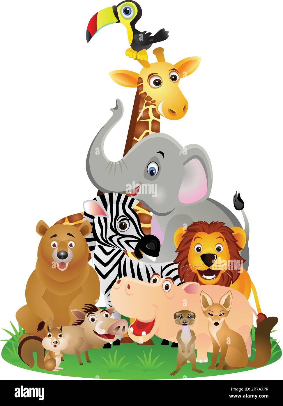 illustration vectorielle d'un dessin animé animal Illustration de Vecteur