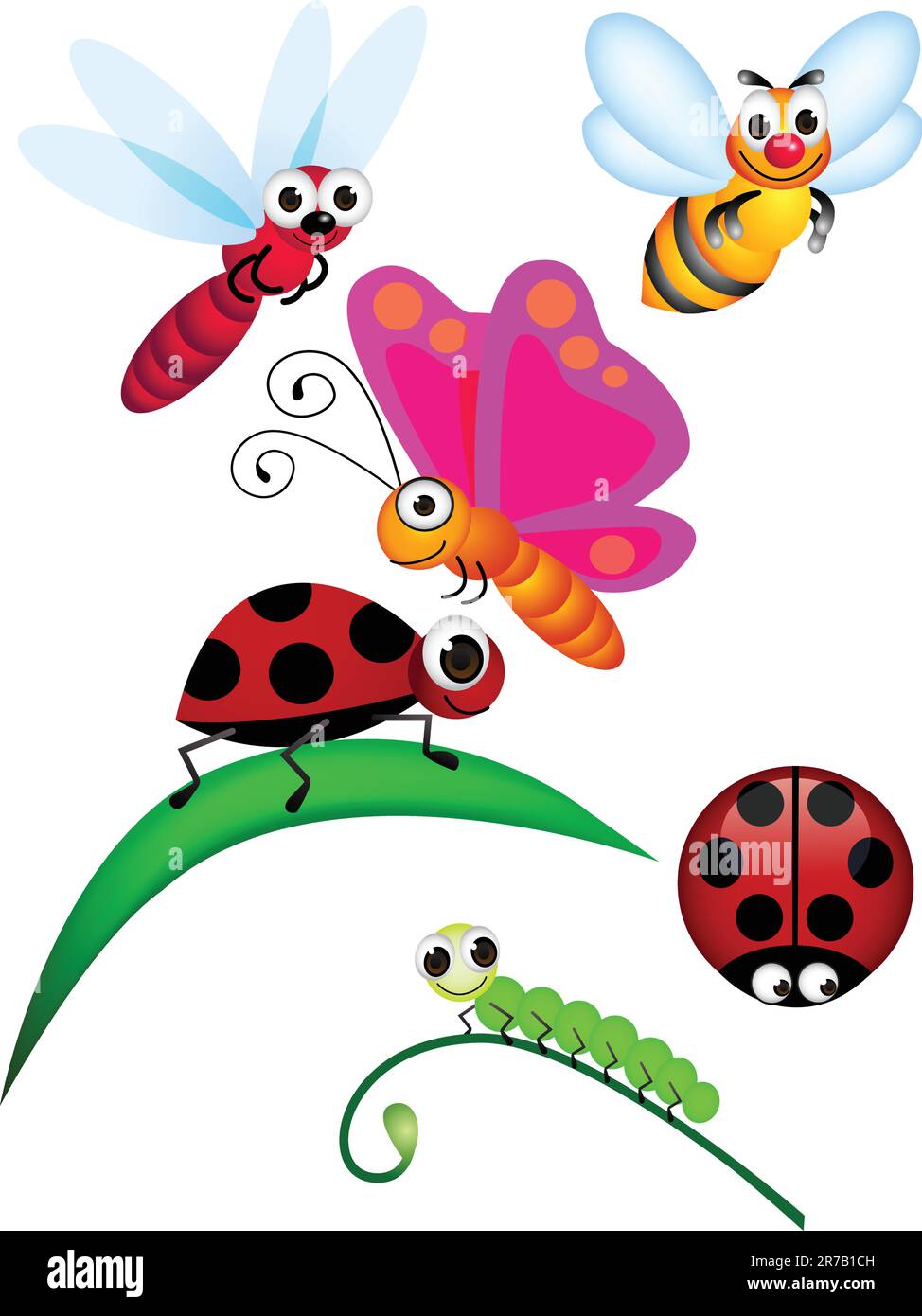 illustration vectorielle d'un joli dessin animé d'insecte Illustration de Vecteur