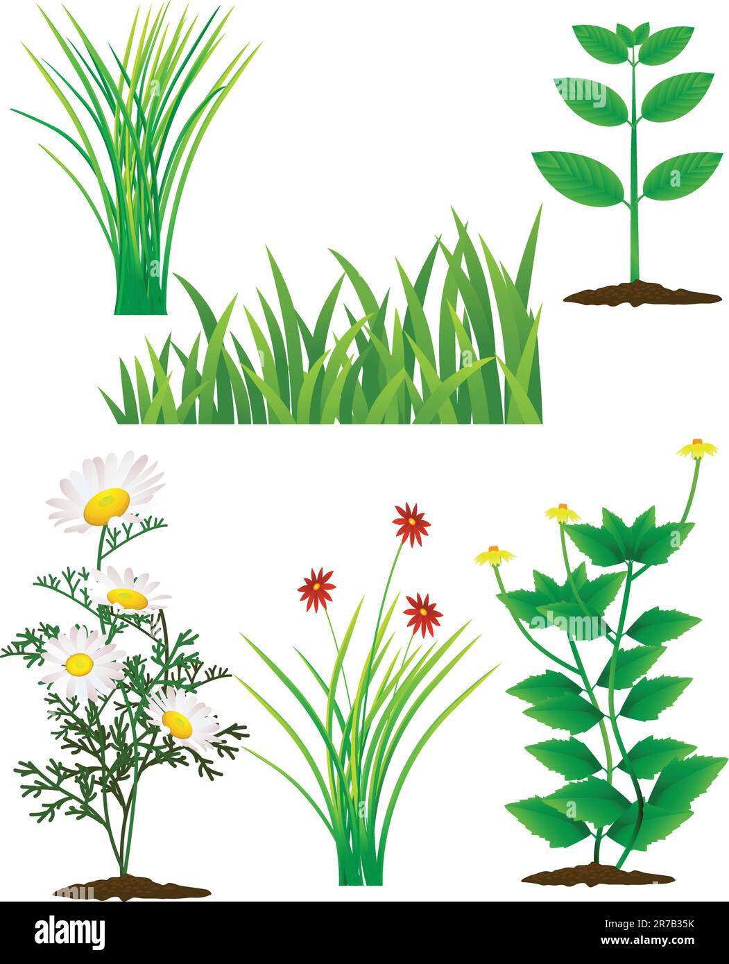 Illustration vectorielle de la récolte d'herbe Illustration de Vecteur