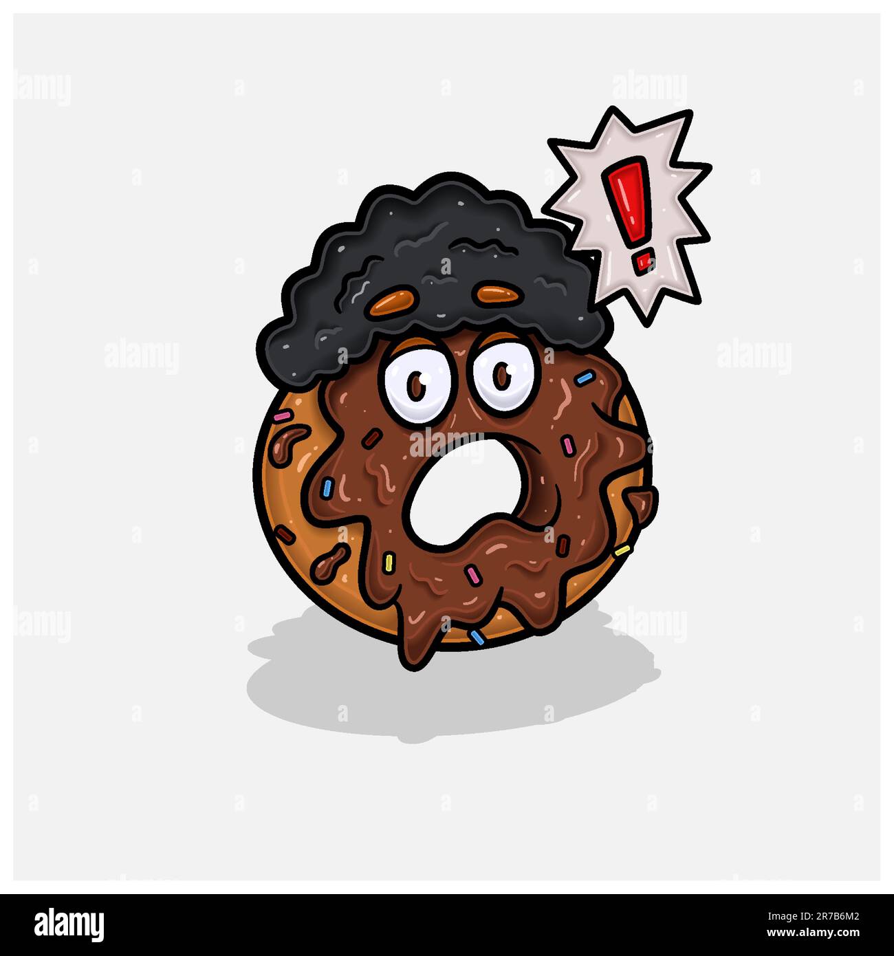 Dessin-dessin de personnage de Chocolate Donut à l'expression choquée. Avec des dégradés simples. Vecteurs et illustrations. Illustration de Vecteur Dessin-dessin de personnage de Chocolate Donut à l'expression choquée. Avec des dégradés simples. Vecteurs et illustrations. Illustration de Vecteur