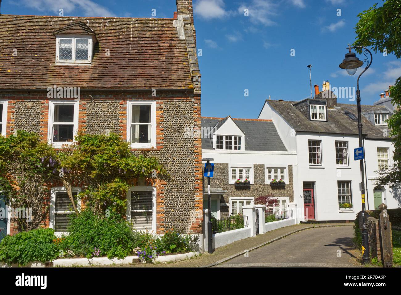 Maisons de ville à Shoreham-by-Sea, West Sussex, Angleterre. Banque D'Images