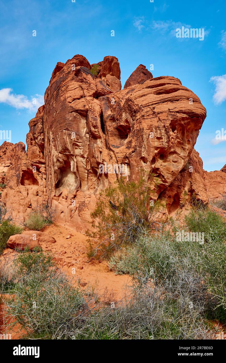 Parc national de la Vallée de feu Comté de Clark Nevada Banque D'Images