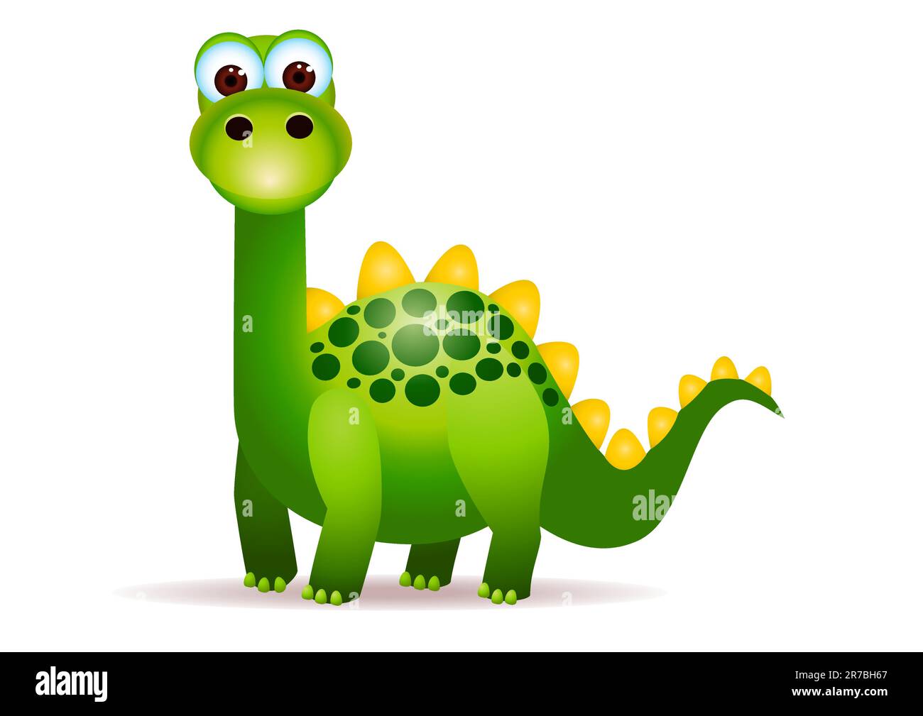Illustration vectorielle d'une jolie bande dessinée représentant un dinosaure Illustration de Vecteur