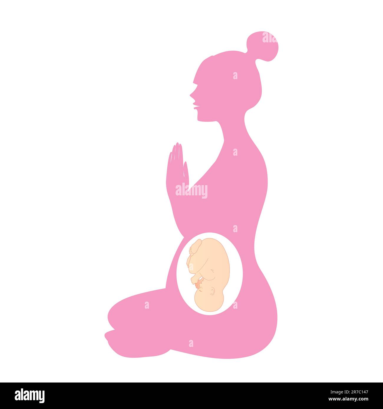 signe - un yoga pour les femmes enceintes Illustration de Vecteur