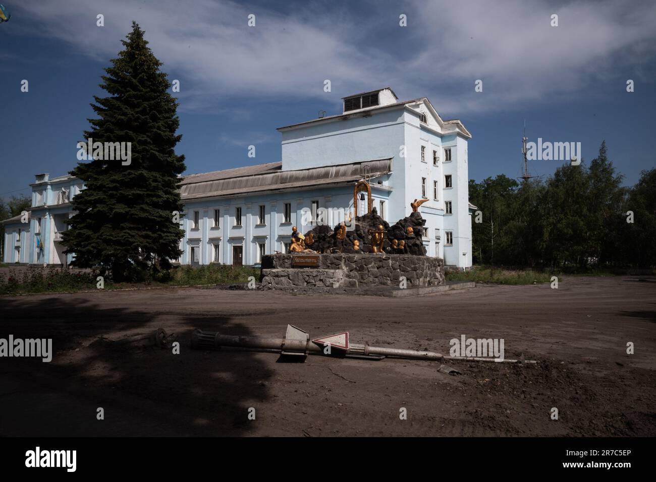 Chassiv Yar, Ukraine. 14th juin 2023. Nicolas Cleuet/le Pictorium - UKR - Guerre Ukraine - front de Chassiv Yar Bakhmut - 14/6/2023 - oblast de Donetsk ; oblast de Donetsk/Chassiv Yar - mairie de Chassiv Yar sur la ligne de front de Bakhmut crédit: LE PICTORIUM/Alamy Live News Banque D'Images