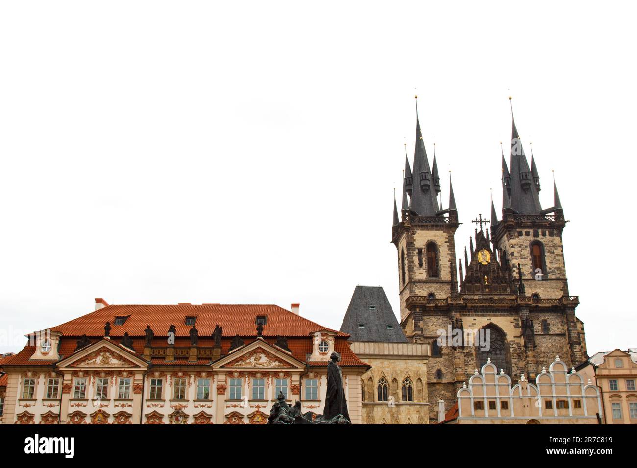 Prague. 10.05.2019: Escalier du trésor, Cathédrale Saint Vitus, Château de Prague, Prague, République Tchèque. Décoration gothique sur le toit de la rue VI Banque D'Images