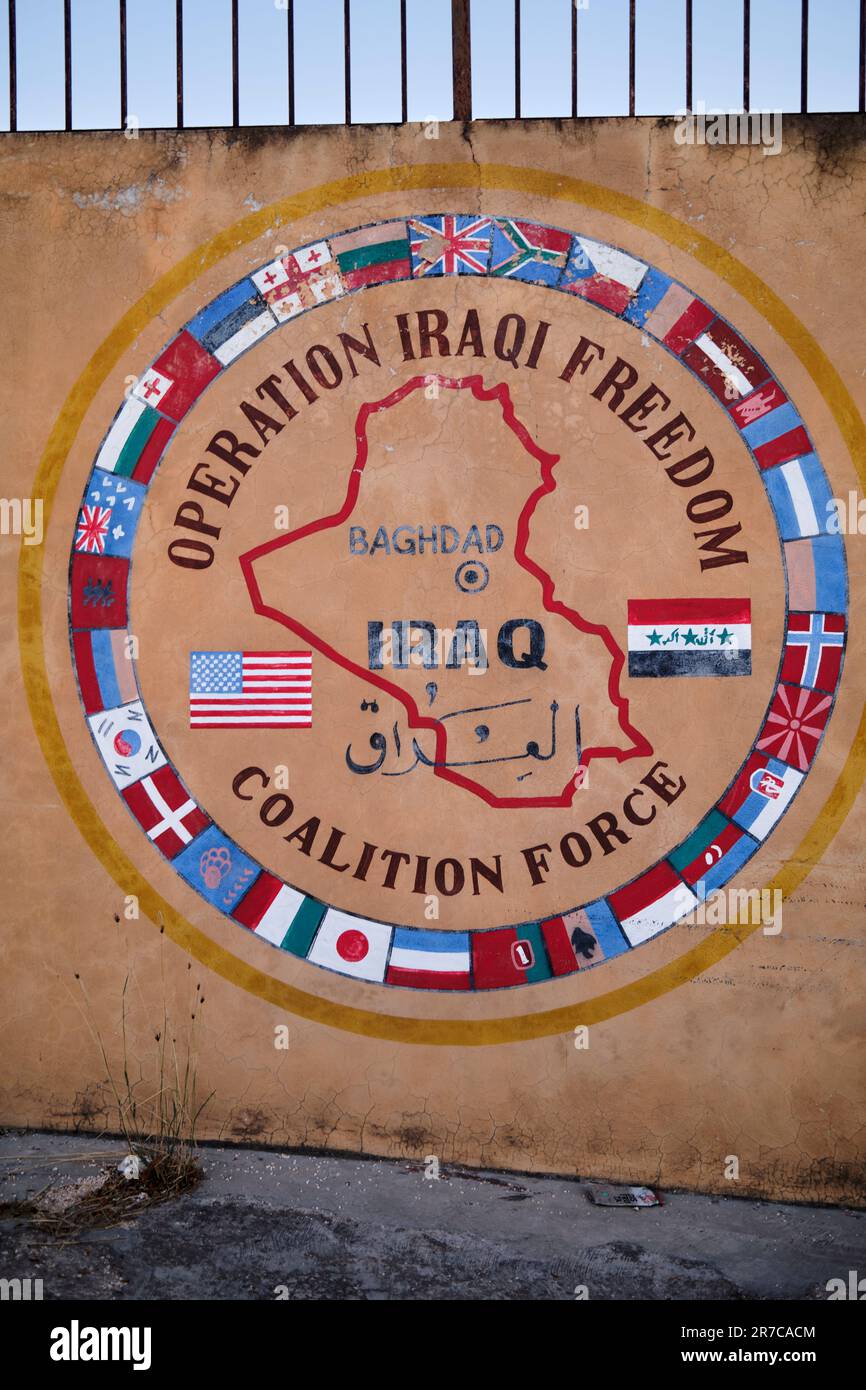 Opération mur de la Force de la Coalition pour la liberté en Irak à Valladolid au Mexique Banque D'Images