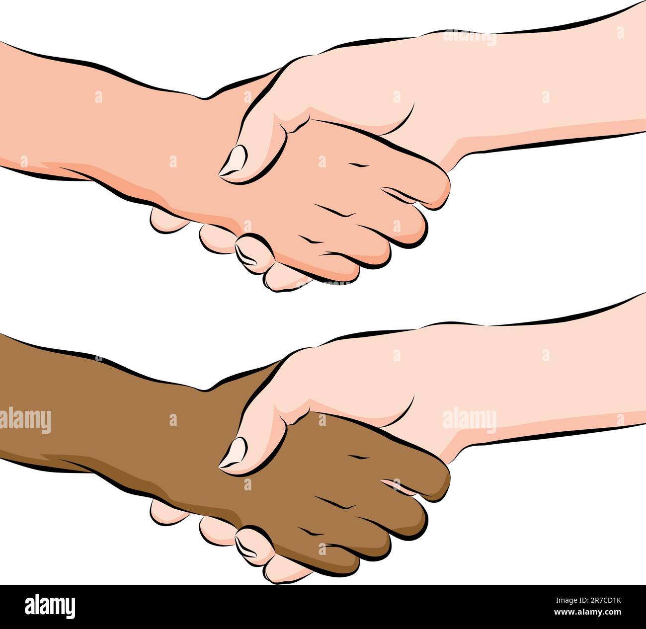 Une image d'un peuple se serrer la main le schéma. Illustration de Vecteur
