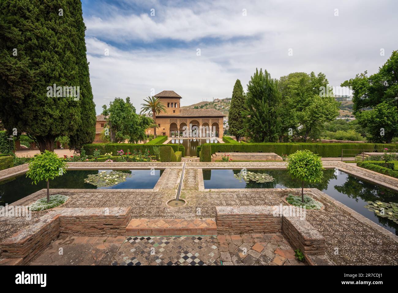 Palais et jardins de Partal à El Partal zone de l'Alhambra - Grenade, Andalousie, Espagne Banque D'Images
