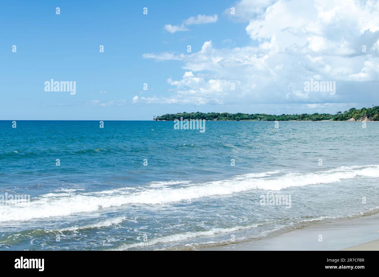Paysage typique du Colon Costa Arriba sur la côte caraïbe du Panama Banque D'Images