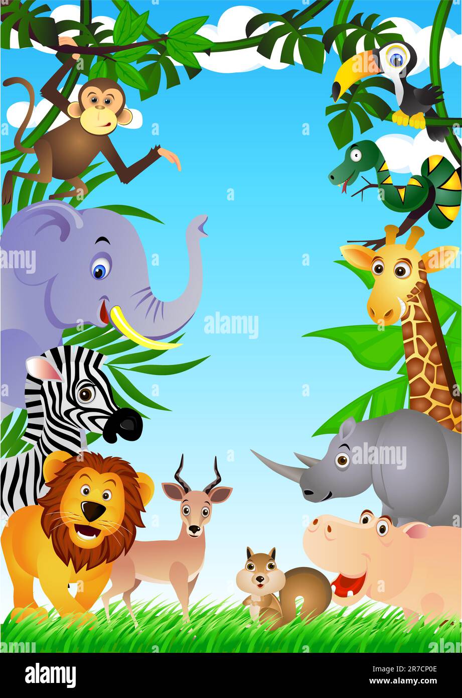 Cartoon animal sauvage Illustration de Vecteur