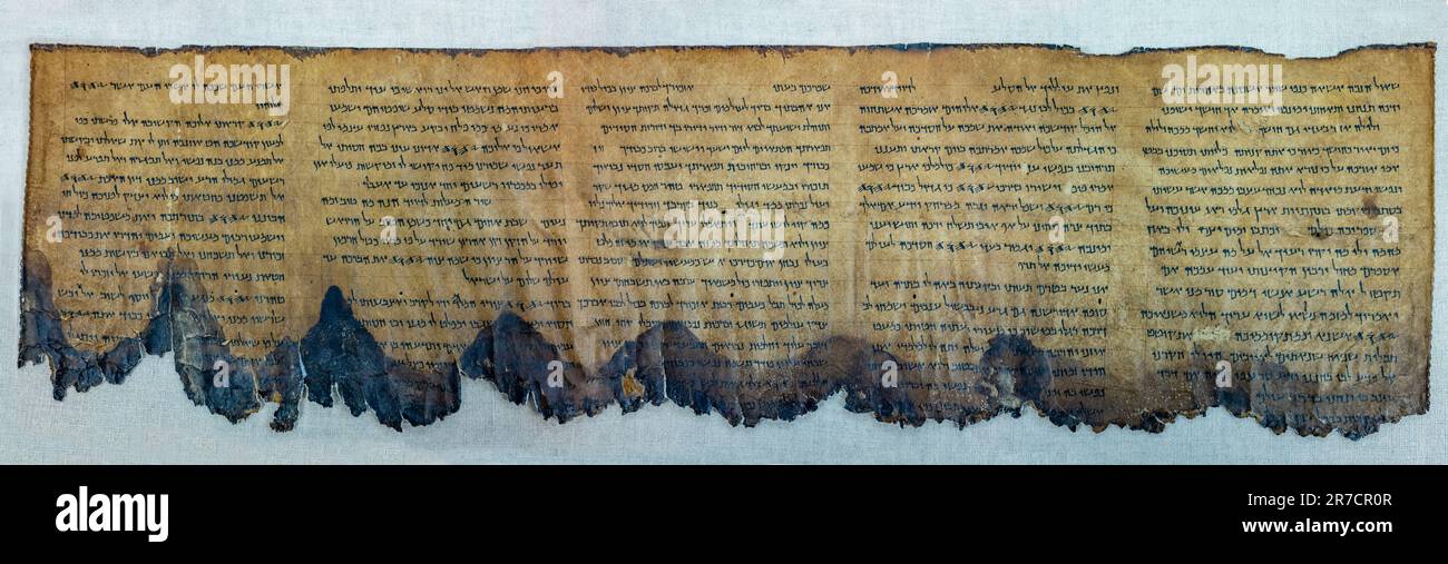 PSAUMES PARCHEMIN (100 BCE-100 CE) 11Q5-978 AUTORITÉ ISRAÉLIENNE DES ANTIQUITÉS JÉRUSALEM ISRAËL Banque D'Images