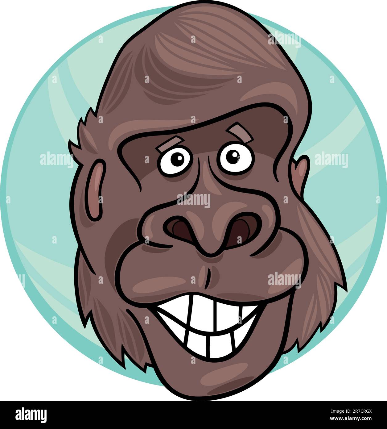 Cartoon illustration de funny ape gorille Illustration de Vecteur