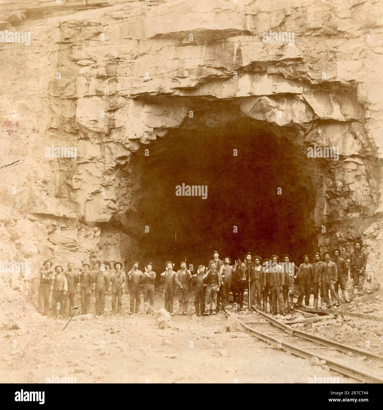 Mine de charbon vers 1900, West Virginia Coal Miners, début du siècle, Histoire de l'industrie minière, Appalaches Banque D'Images