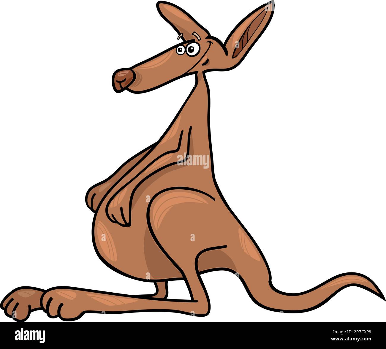 Cartoon illustration de funny australian kangaroo Illustration de Vecteur