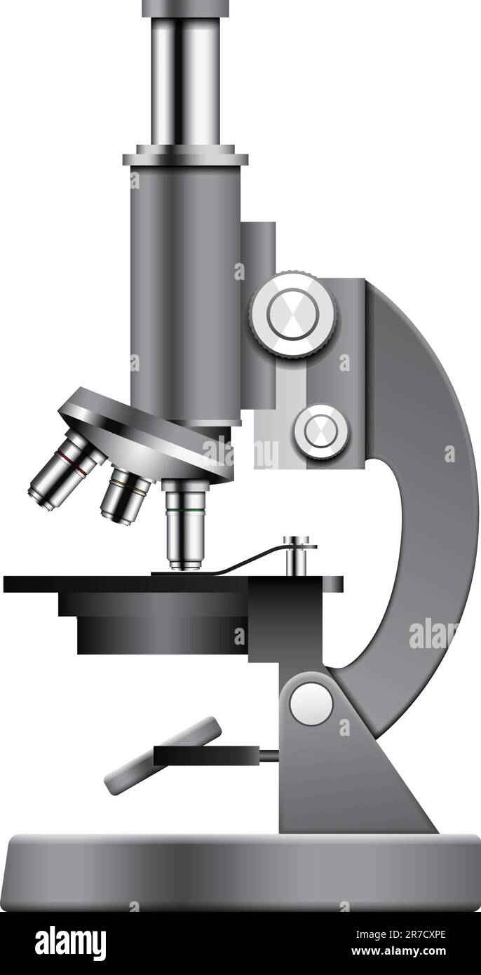Illustration vectorielle superposée du microscope. Illustration de Vecteur