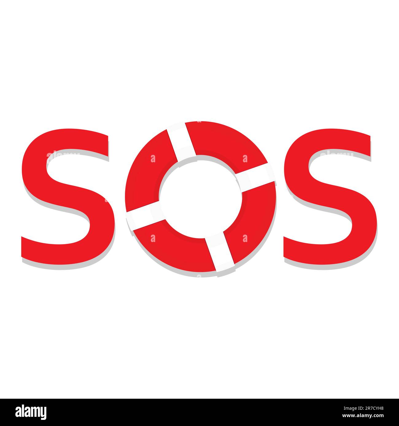 Signe / symbole sos - le signal de détresse international. Illustration de Vecteur