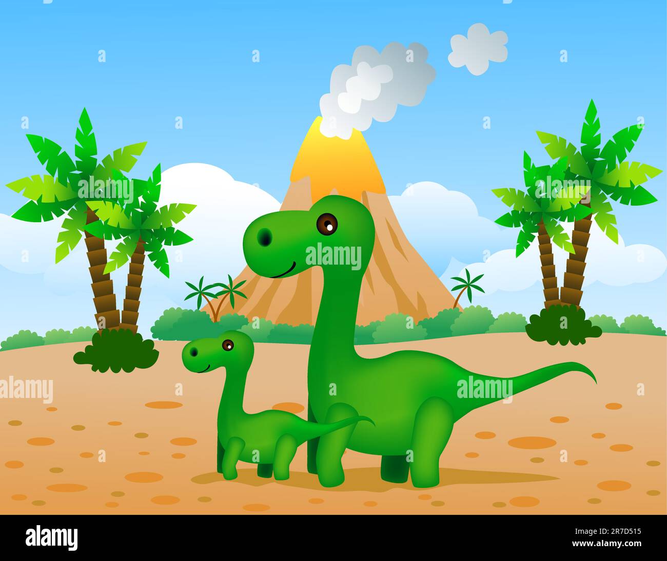 Dessin animé des dinosaures Illustration de Vecteur