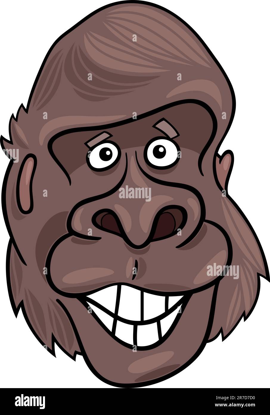 Cartoon illustration de funny ape gorille Illustration de Vecteur