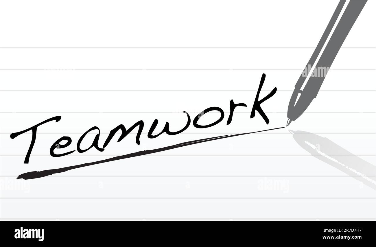 Conception d'illustration de concept de travail d'équipe de marketing d'entreprise Illustration de Vecteur