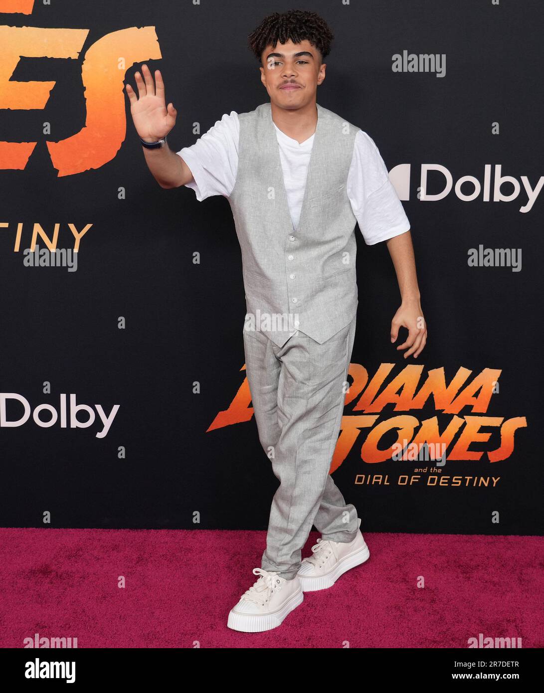 Los Angeles, États-Unis. 14th juin 2023. Athann Isidore arrive à l'INDIANA JONES DE LucasMes ET LE CADRAN DE LA DESTINÉE première de Los Angeles qui s'est tenue au Dolby Theatre à Hollywood, CA, mercredi, ?14 juin 2023. (Photo par Sthanlee B. Mirador/Sipa USA) crédit: SIPA USA/Alay Live News Banque D'Images