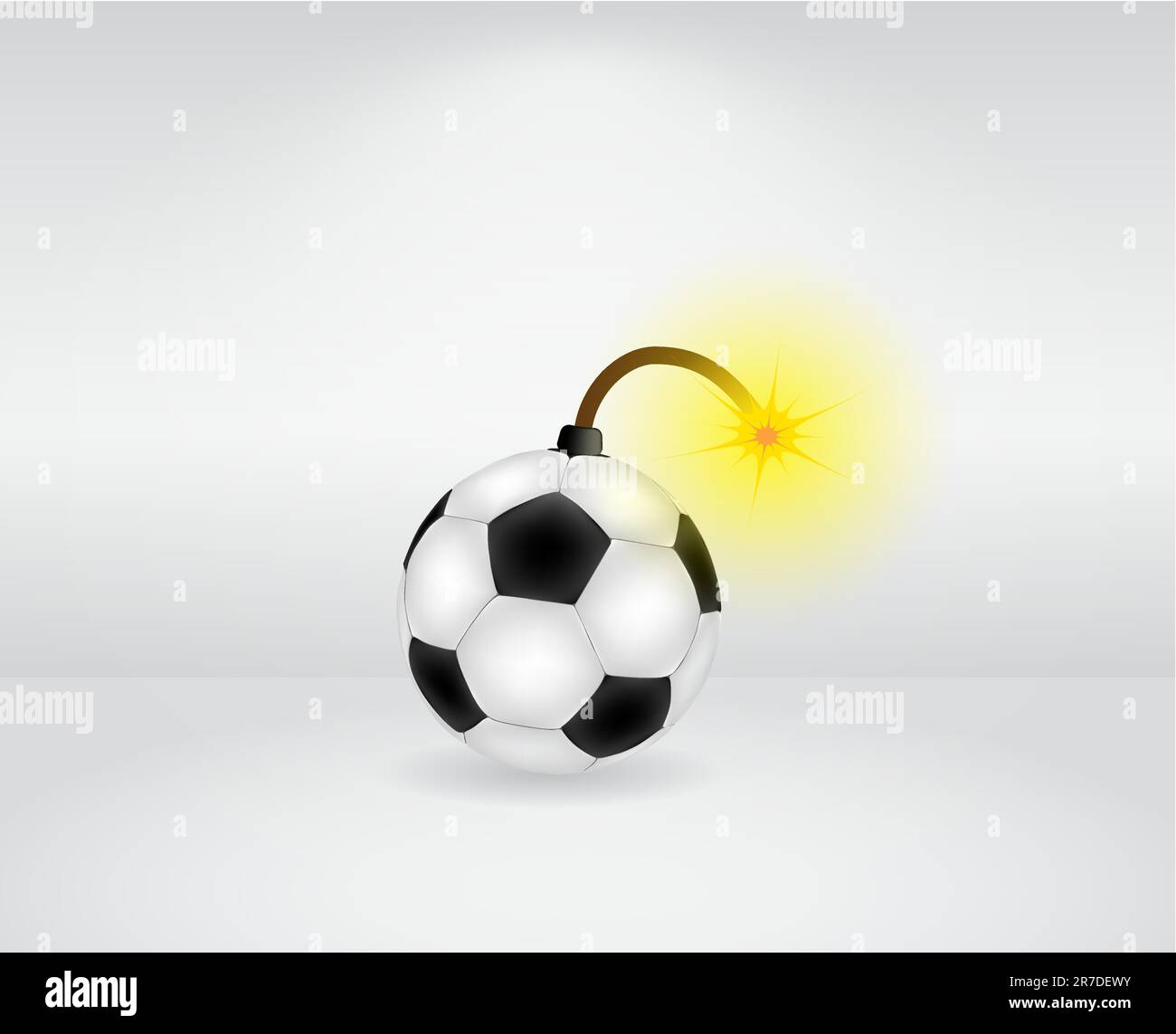 Illustration de la bombe à ballon de football Vector Illustration de Vecteur