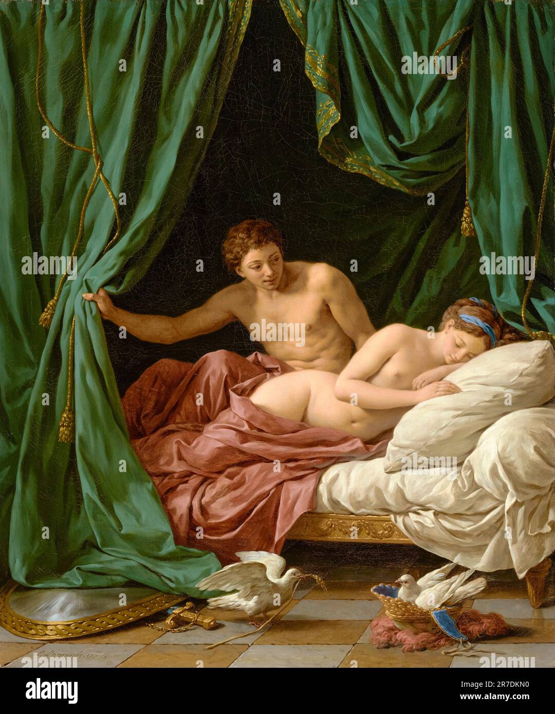 Mars et Vénus, allégorie de la paix, (Mars et Vénus, allégorie sur la paix), peinture à l'huile sur toile de Louis Jean François Lagrenee, 1770 Banque D'Images