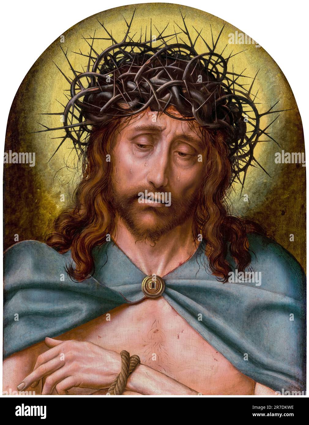 Quentin Matsys, Christ comme l'Homme des Sorrows, peinture à l'huile sur panneau, 1520-1525 Banque D'Images