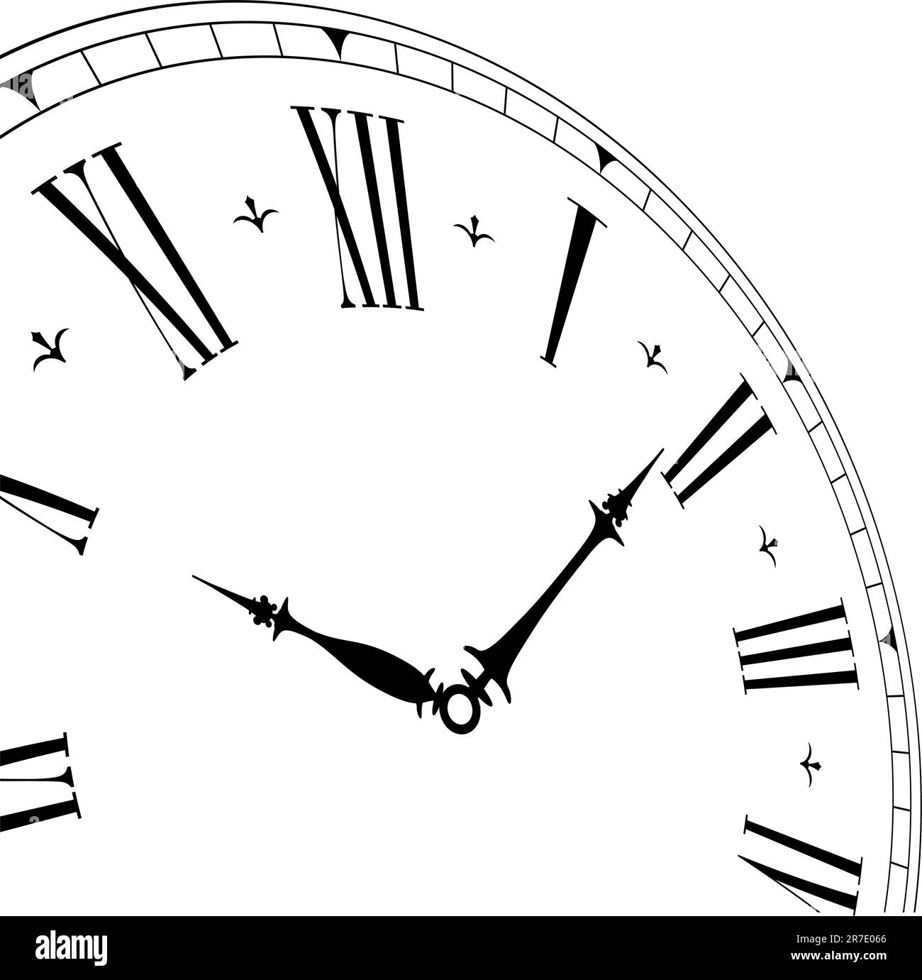 illustration détaillée d'une ancienne face d'horloge avec angle de perspective, vecteur eps8 Illustration de Vecteur