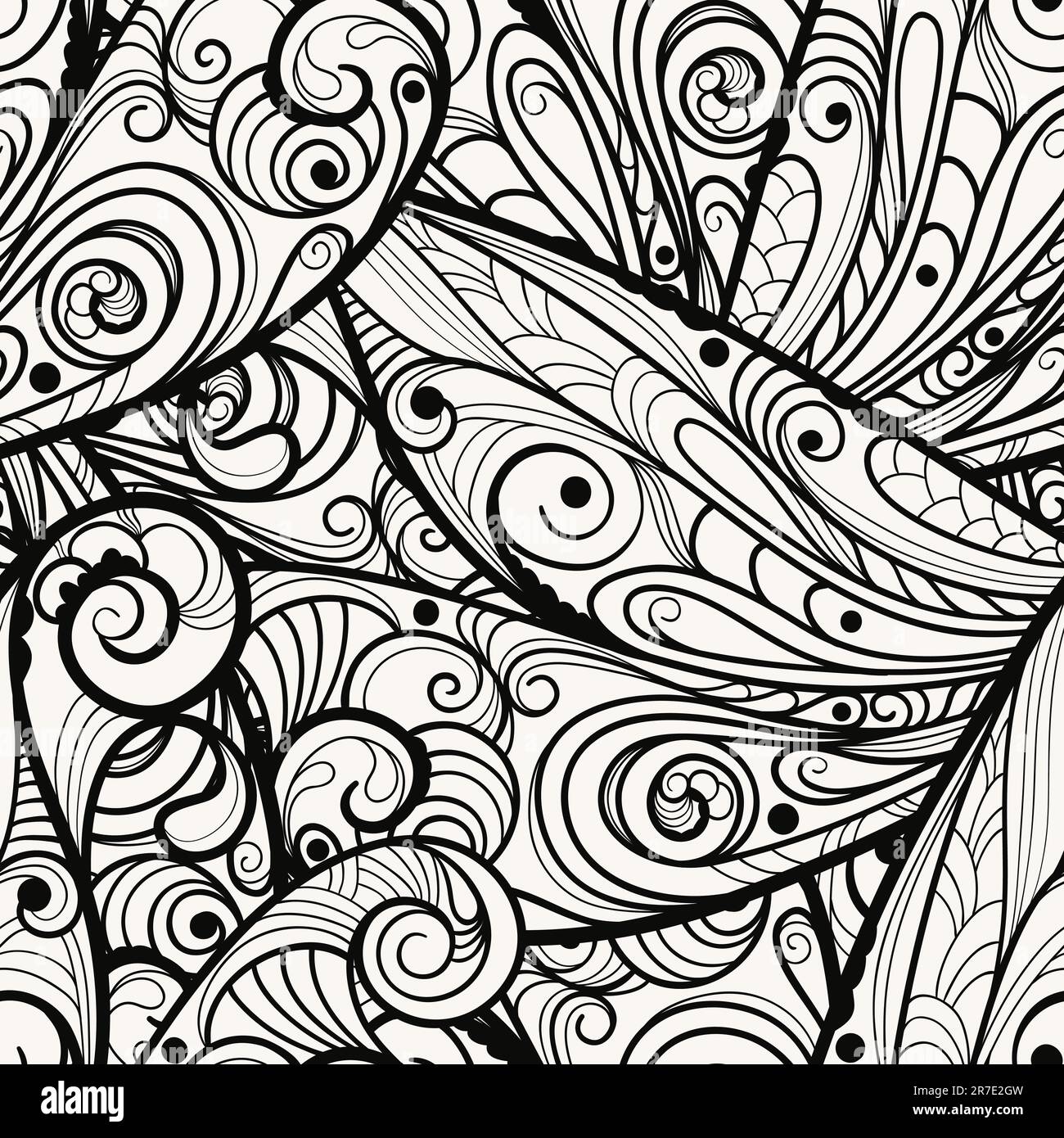 motif vectoriel monochrome sans couture Illustration de Vecteur