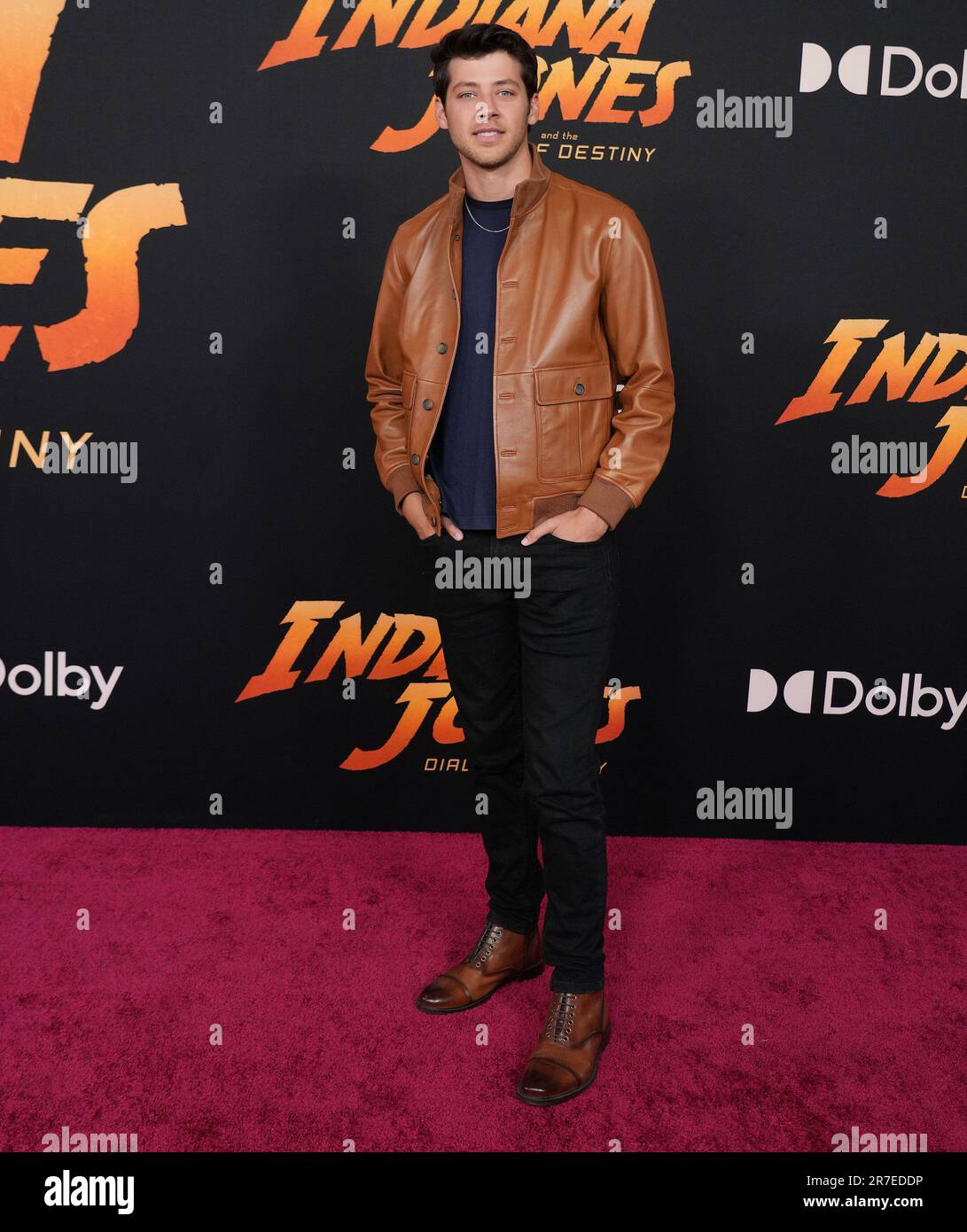 Matt Cornet arrive à l'INDIANA JONES de LucasFilms ET LE CADRAN DE LA DESTINÉE première de Los Angeles qui s'est tenue au Dolby Theatre à Hollywood, CA le mercredi, ?14 juin 2023. (Photo de la Sathanlee B. Mirador/Sipa USA) Banque D'Images